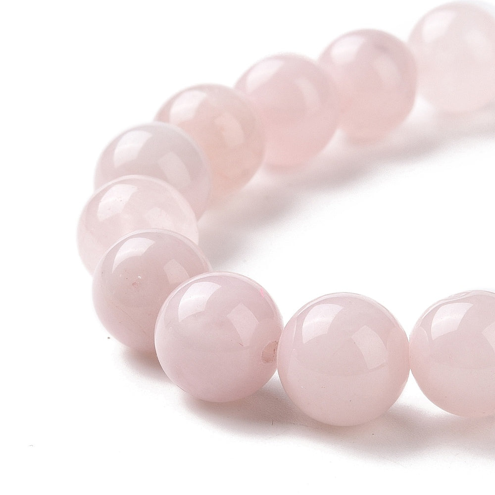 Natural Rose Quartz ~ 10mm Gemstone Bead Stretch Bracelets
