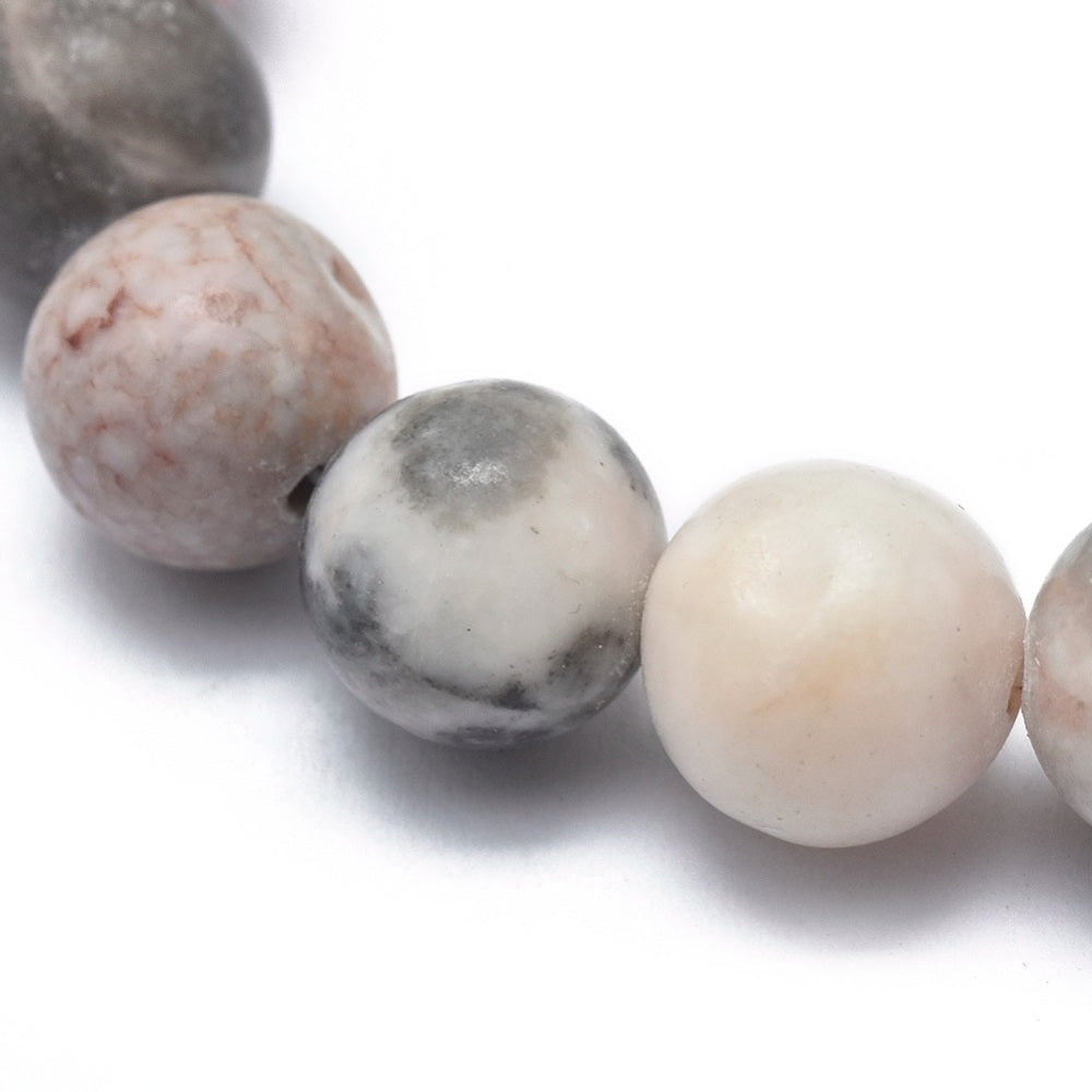 Natural Zebra Jasper ~ 10mm Gemstone Bead Stretch Bracelets