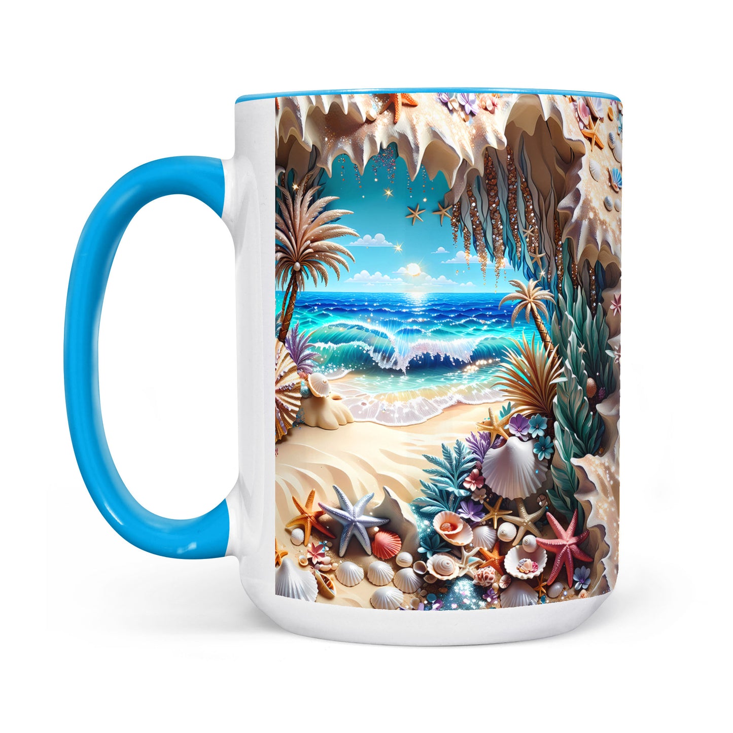 "Seashells & Beaches" 3D Full Wrap Mug