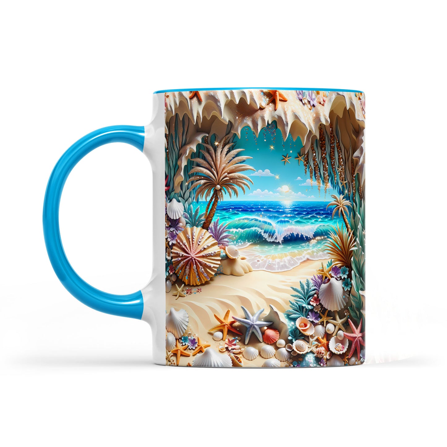 "Seashells & Beaches" 3D Full Wrap Mug