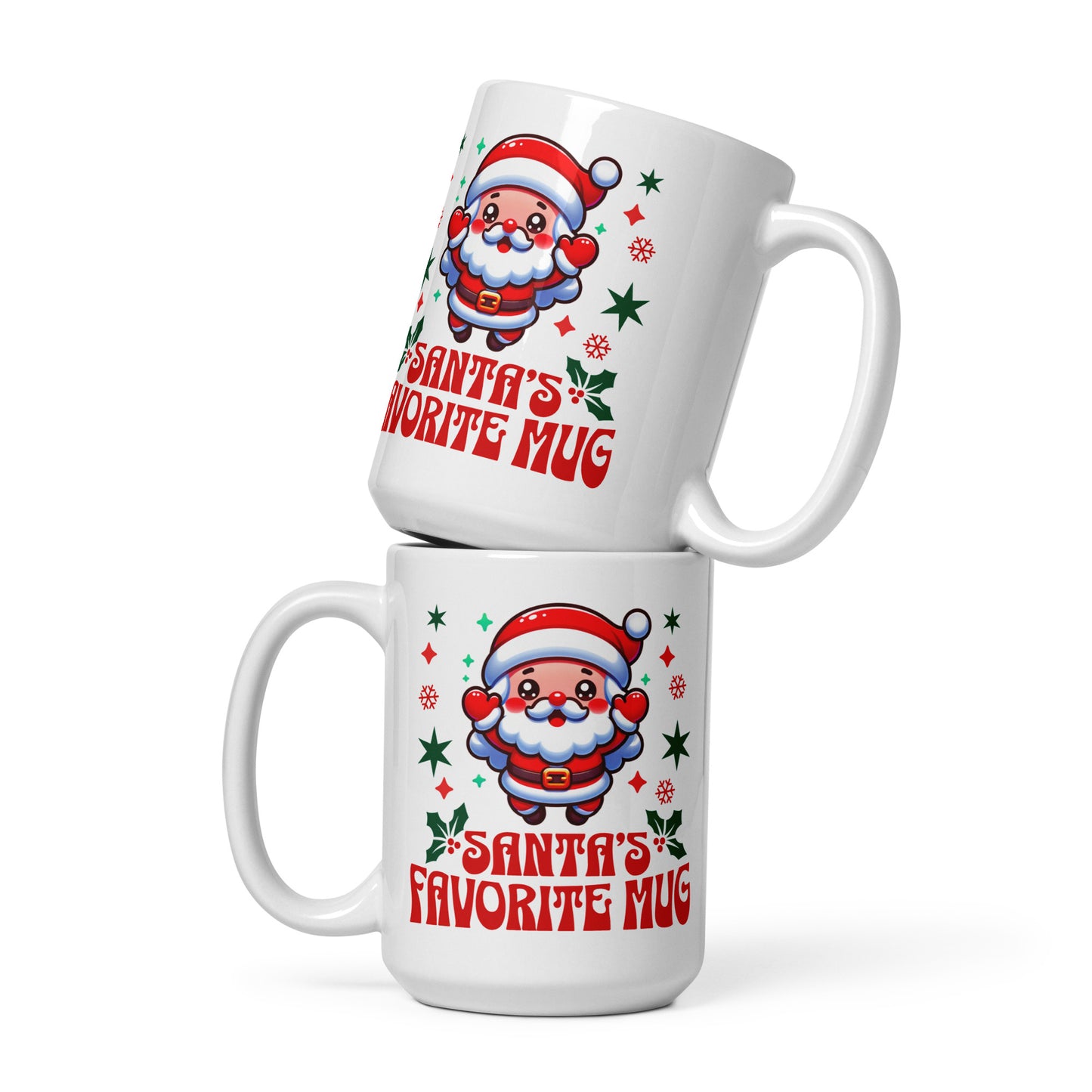 "Santa's Favorite Mug" White glossy mug
