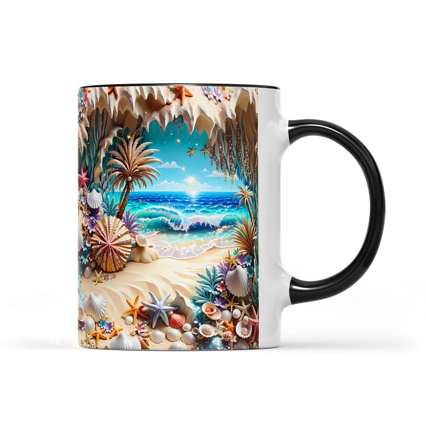 "Seashells & Beaches" 3D Full Wrap Mug