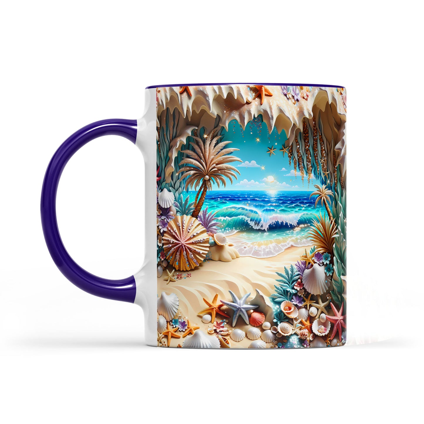 "Seashells & Beaches" 3D Full Wrap Mug