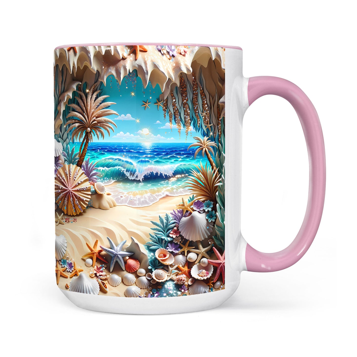 "Seashells & Beaches" 3D Full Wrap Mug