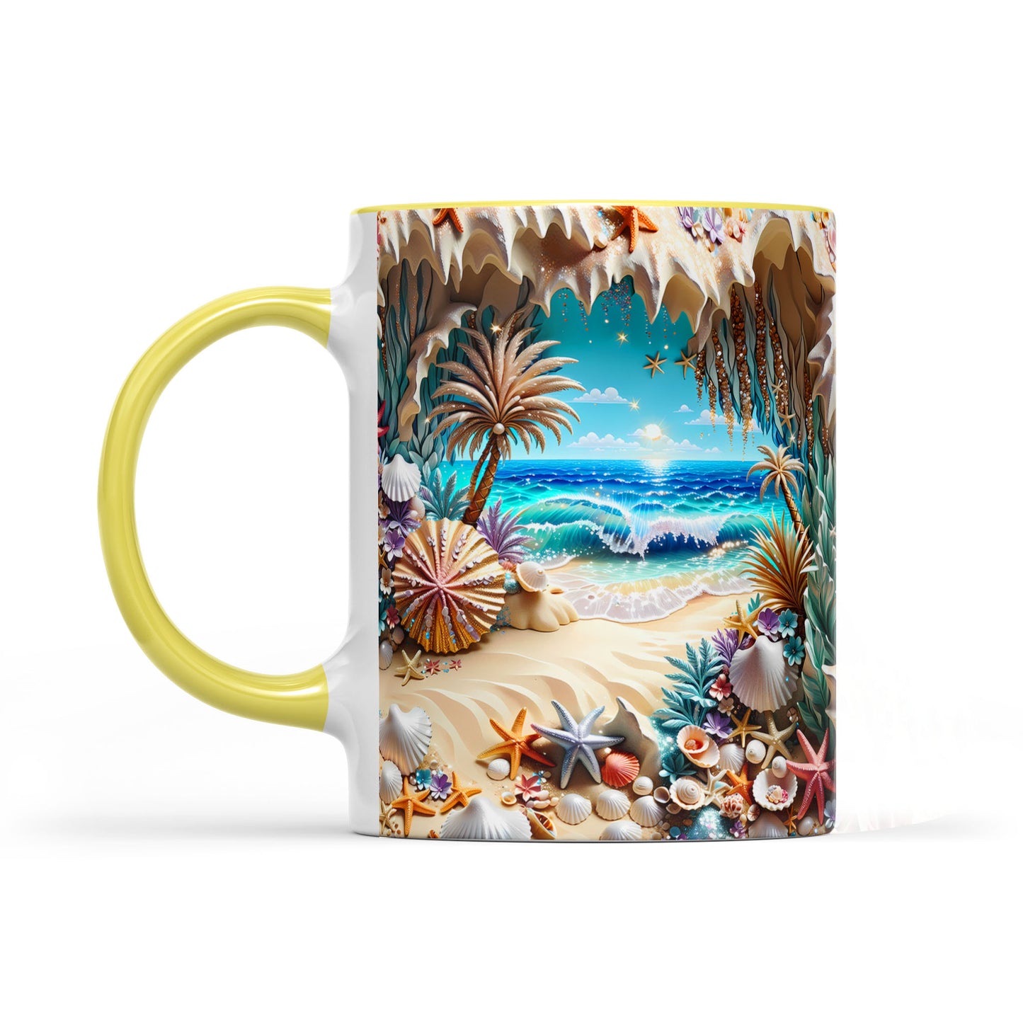 "Seashells & Beaches" 3D Full Wrap Mug