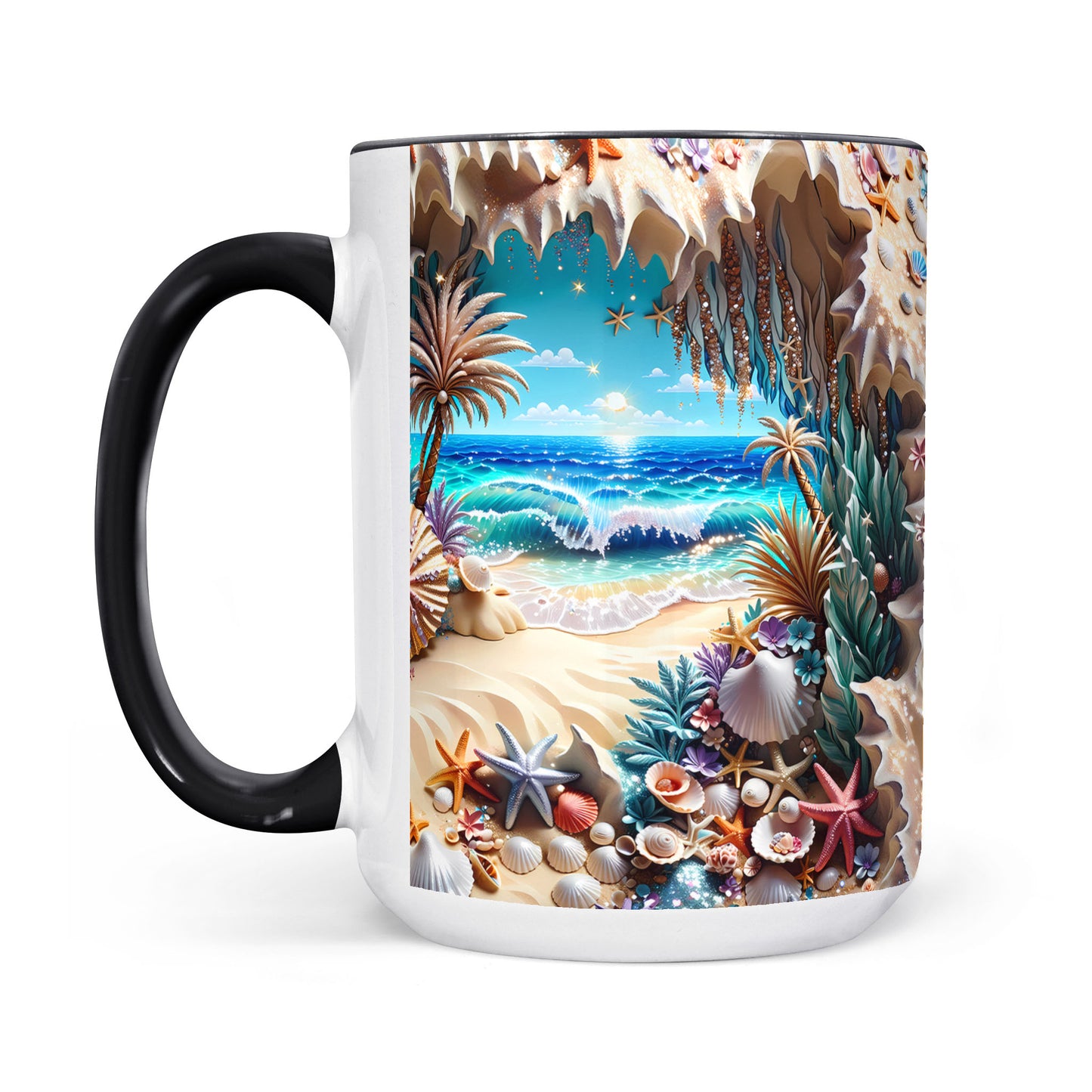 "Seashells & Beaches" 3D Full Wrap Mug