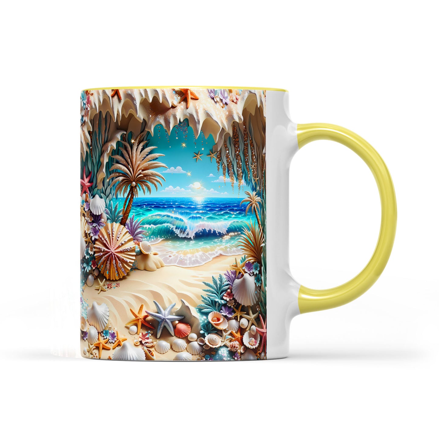 "Seashells & Beaches" 3D Full Wrap Mug