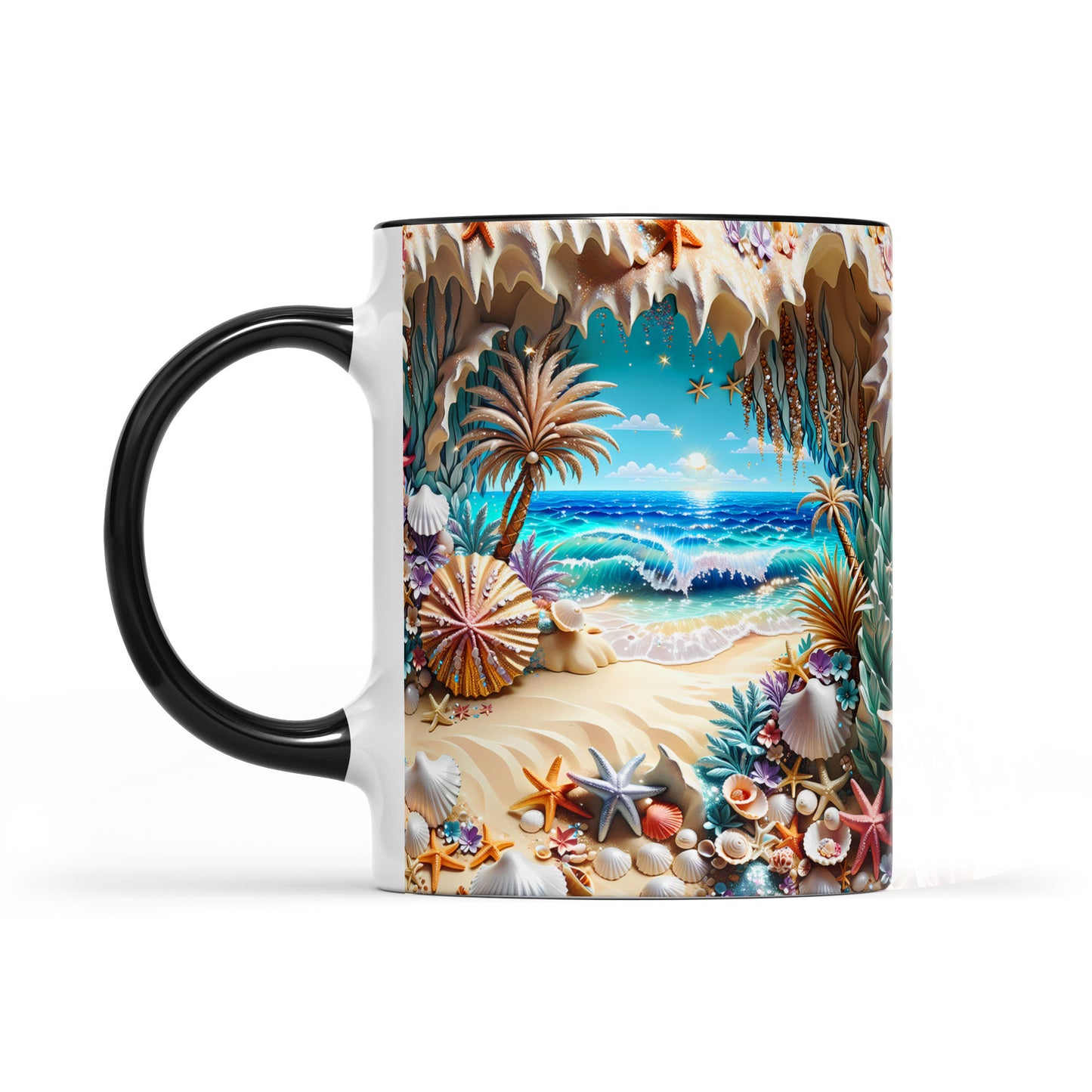 "Seashells & Beaches" 3D Full Wrap Mug