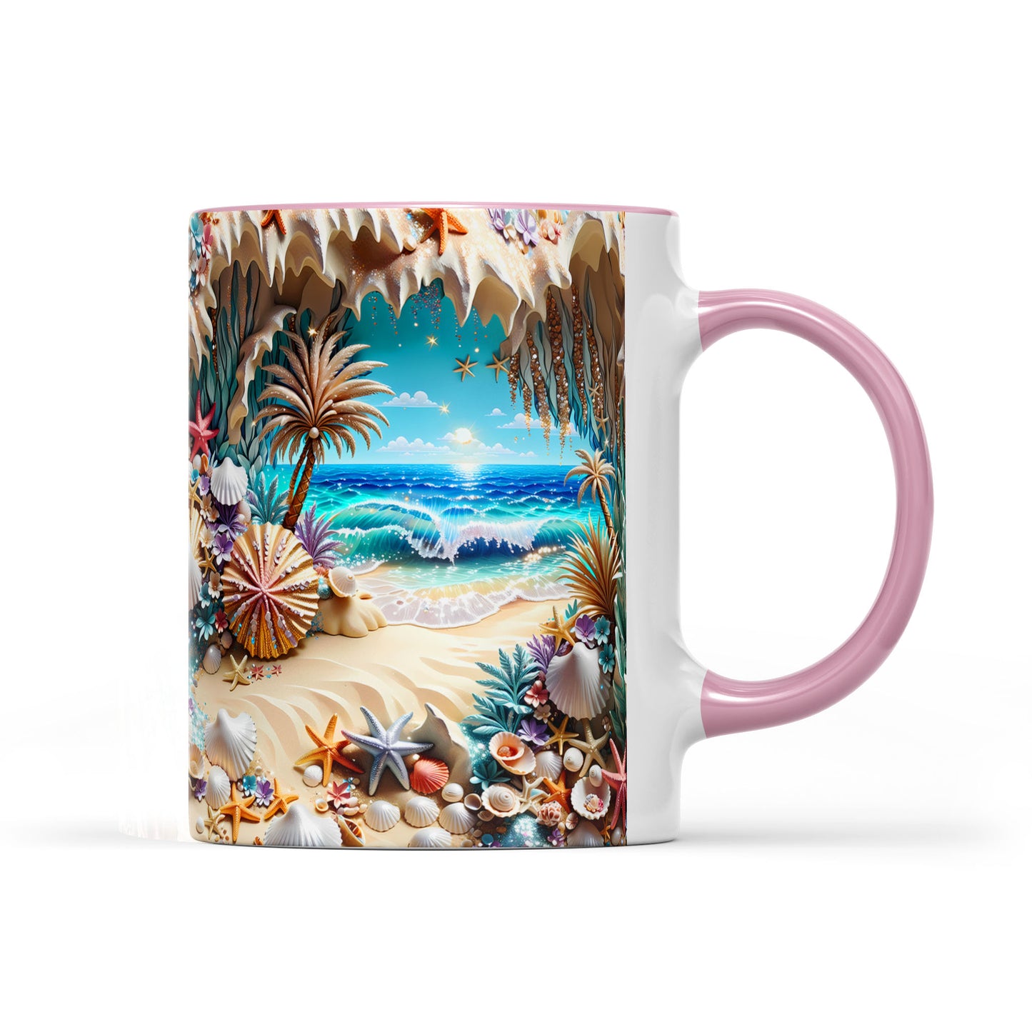 "Seashells & Beaches" 3D Full Wrap Mug