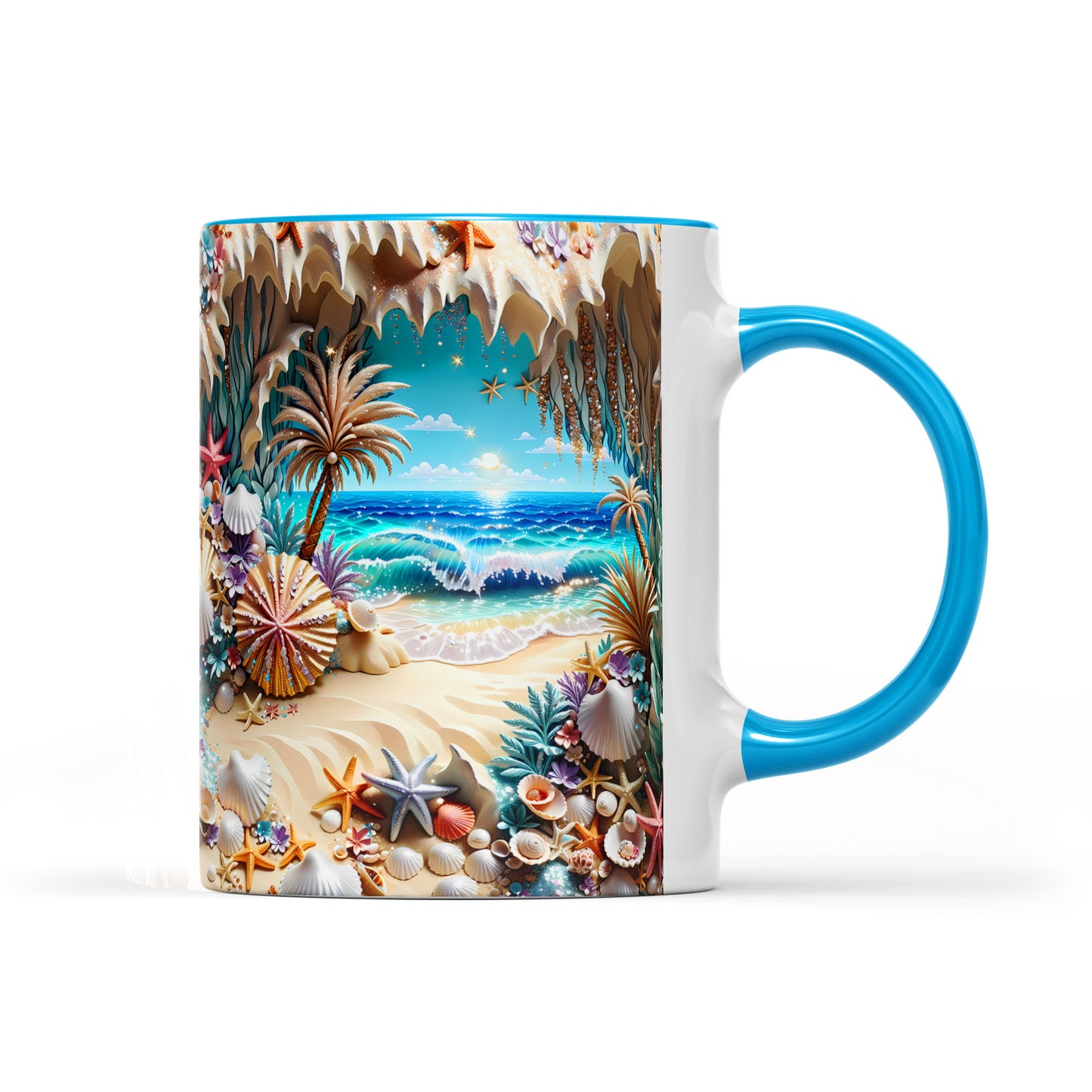 "Seashells & Beaches" 3D Full Wrap Mug