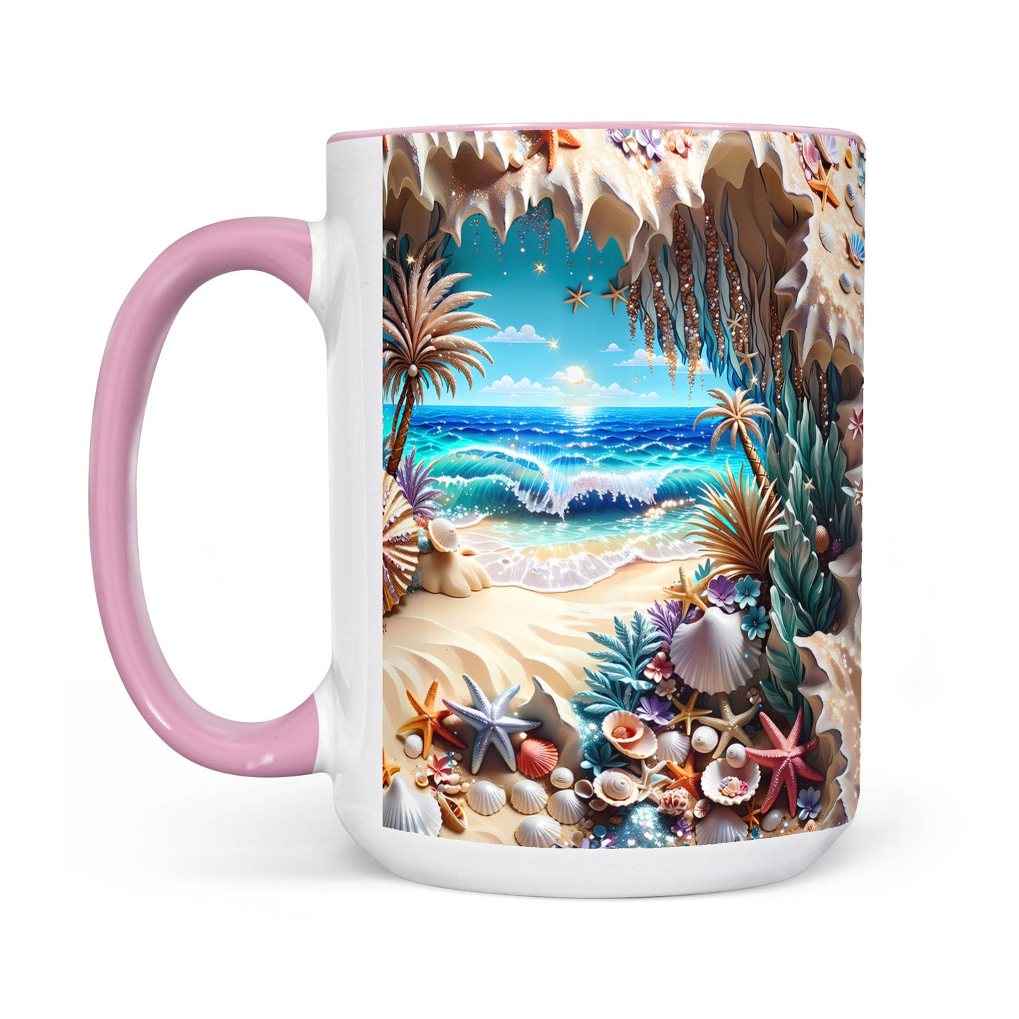 "Seashells & Beaches" 3D Full Wrap Mug
