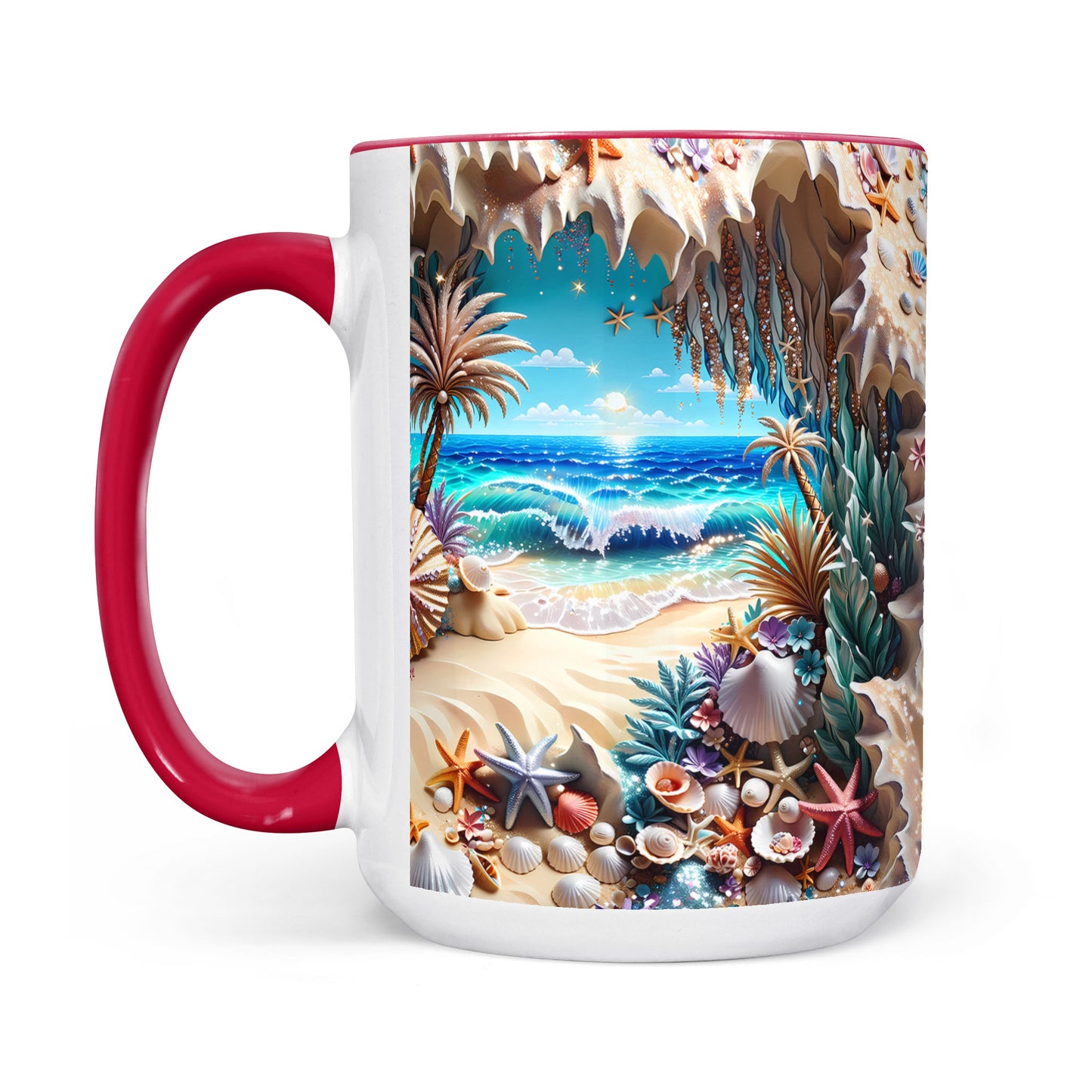 "Seashells & Beaches" 3D Full Wrap Mug
