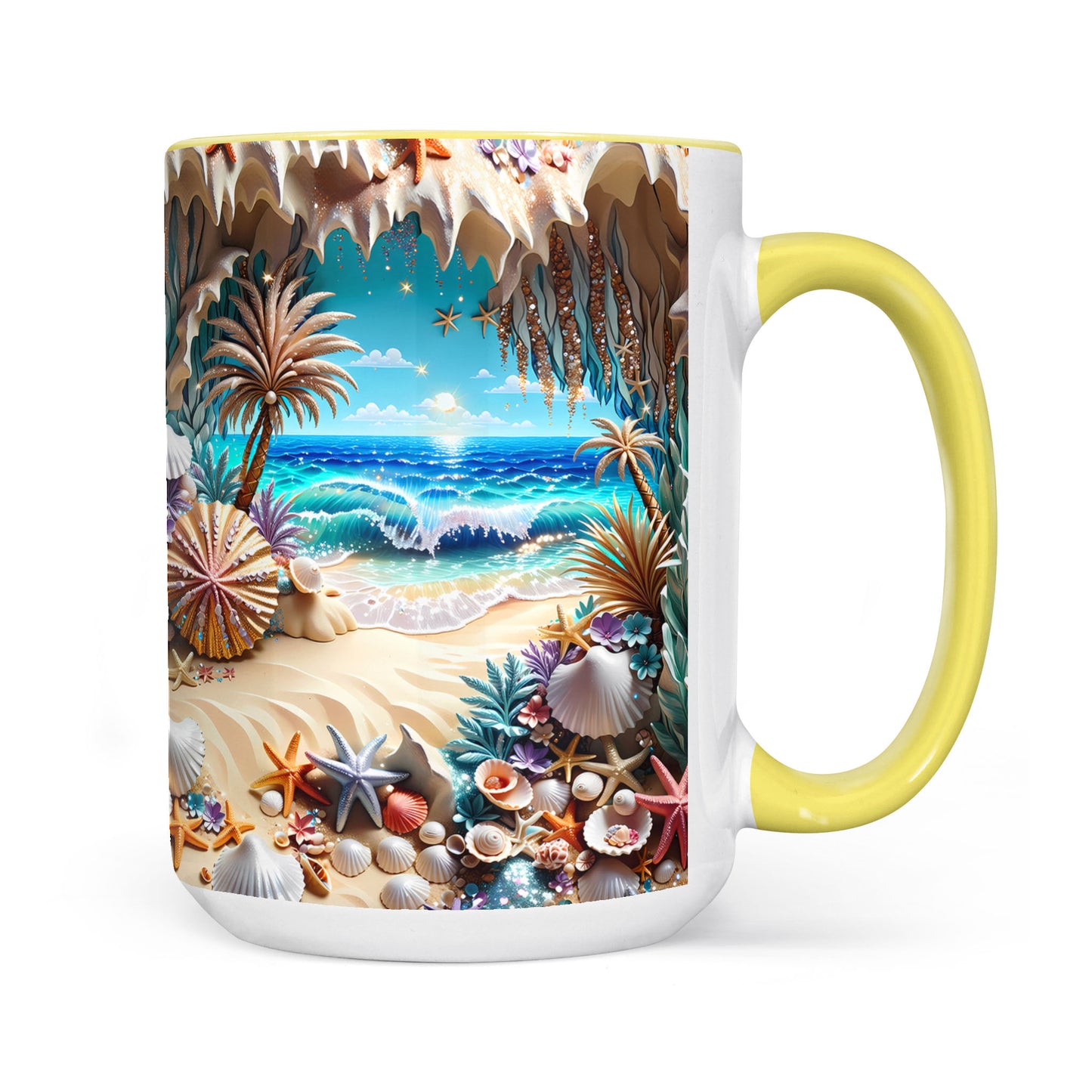 "Seashells & Beaches" 3D Full Wrap Mug