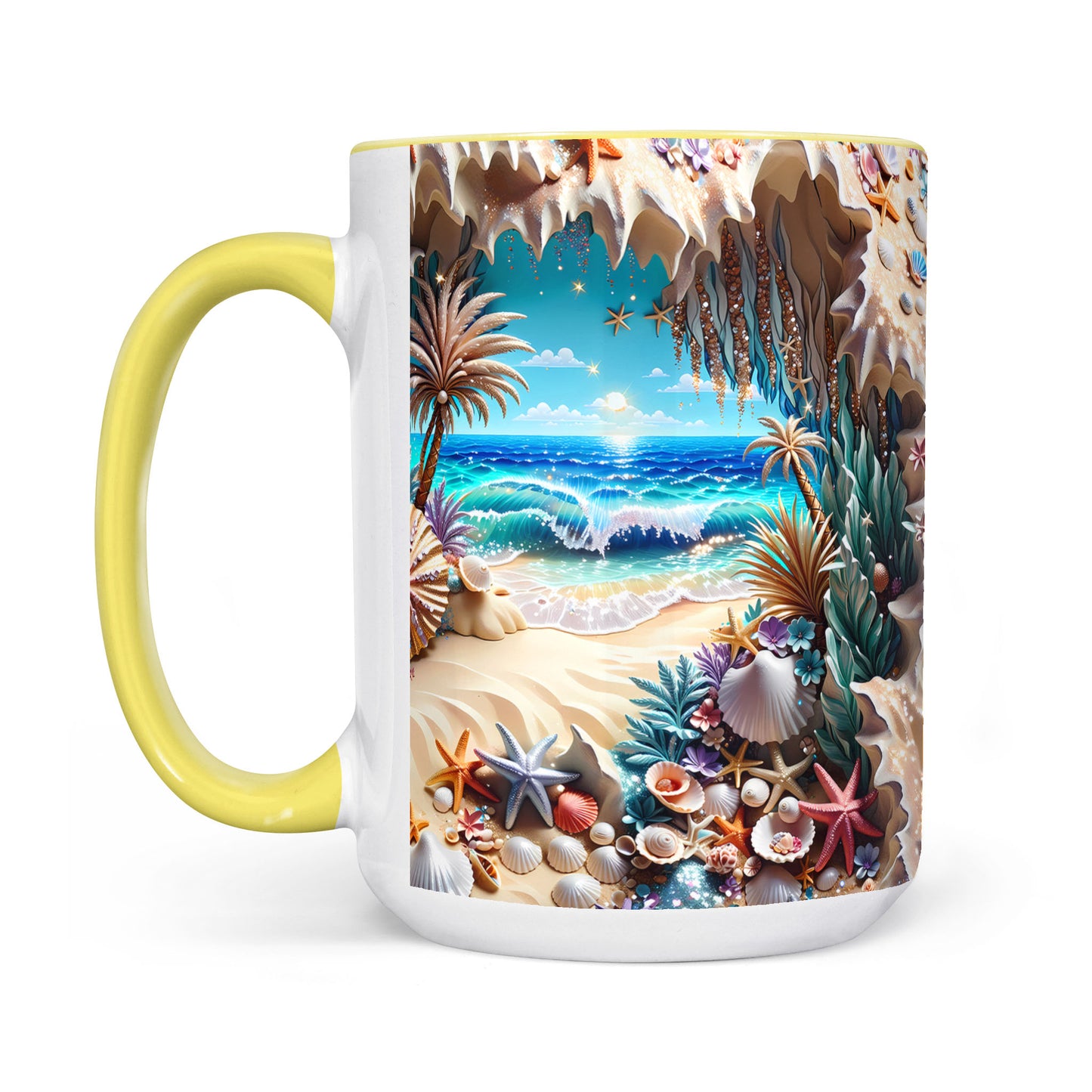 "Seashells & Beaches" 3D Full Wrap Mug