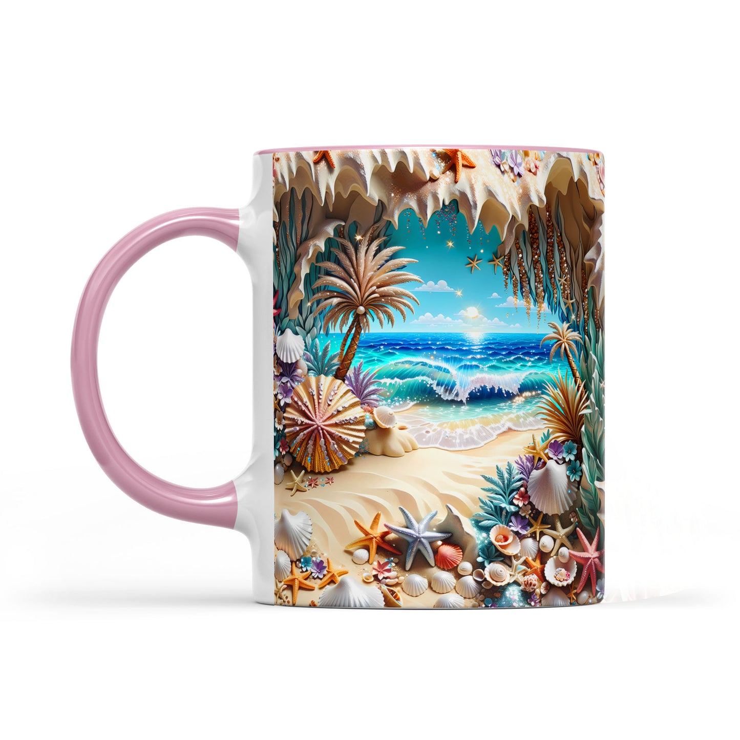 "Seashells & Beaches" 3D Full Wrap Mug