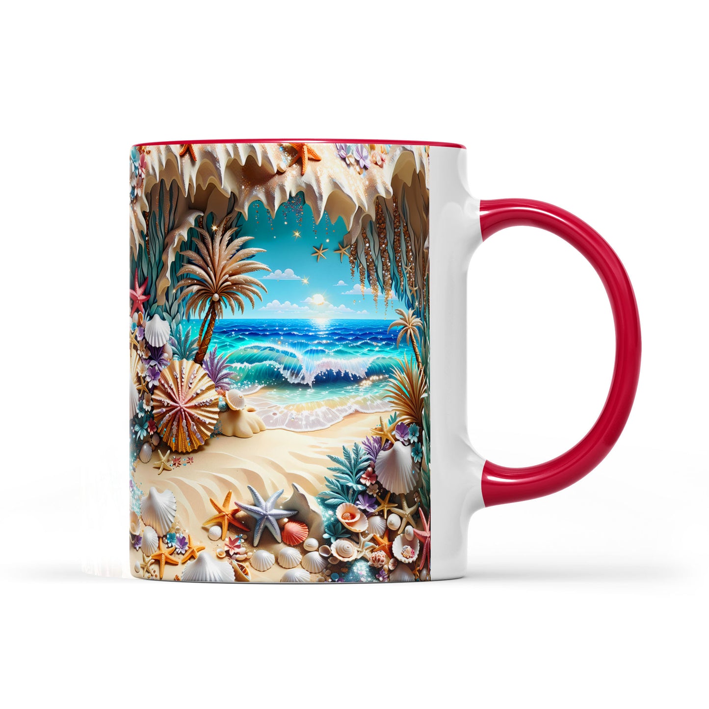 "Seashells & Beaches" 3D Full Wrap Mug