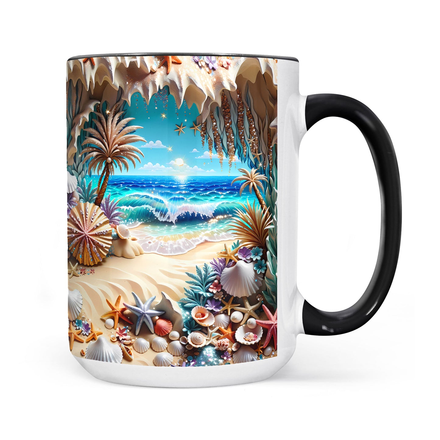 "Seashells & Beaches" 3D Full Wrap Mug