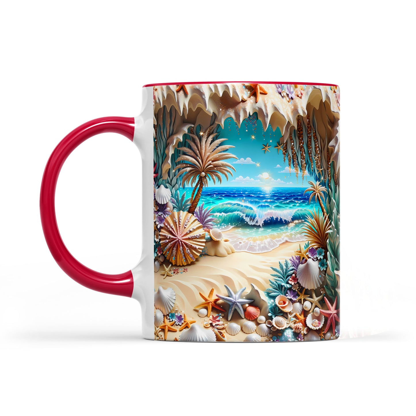 "Seashells & Beaches" 3D Full Wrap Mug