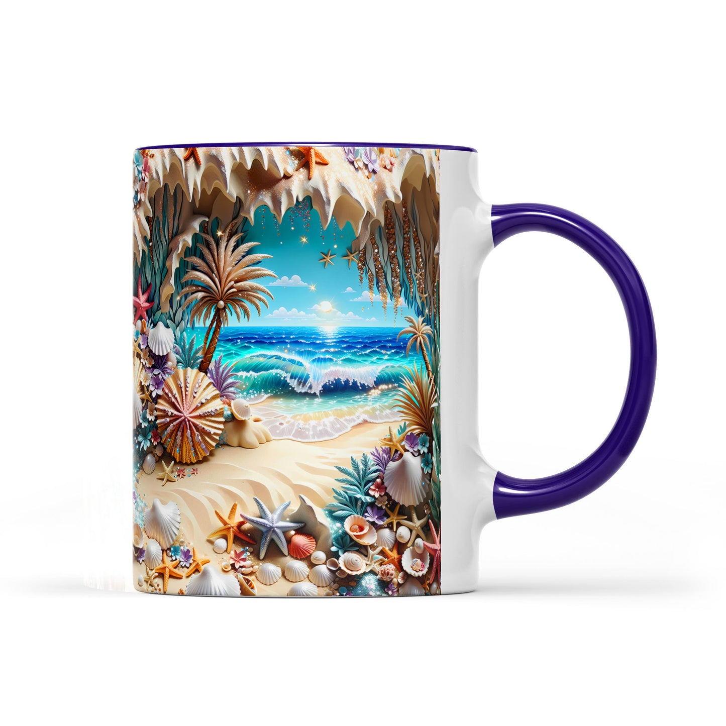 "Seashells & Beaches" 3D Full Wrap Mug