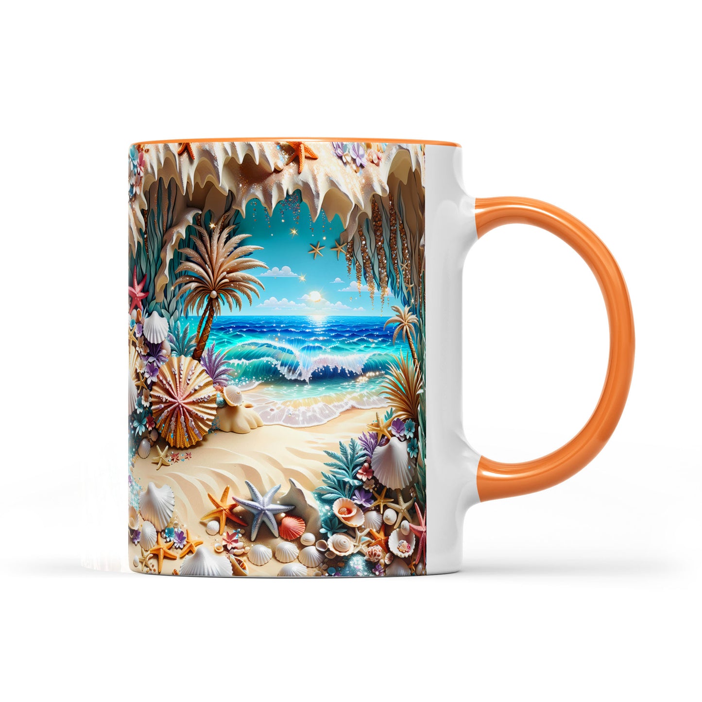 "Seashells & Beaches" 3D Full Wrap Mug