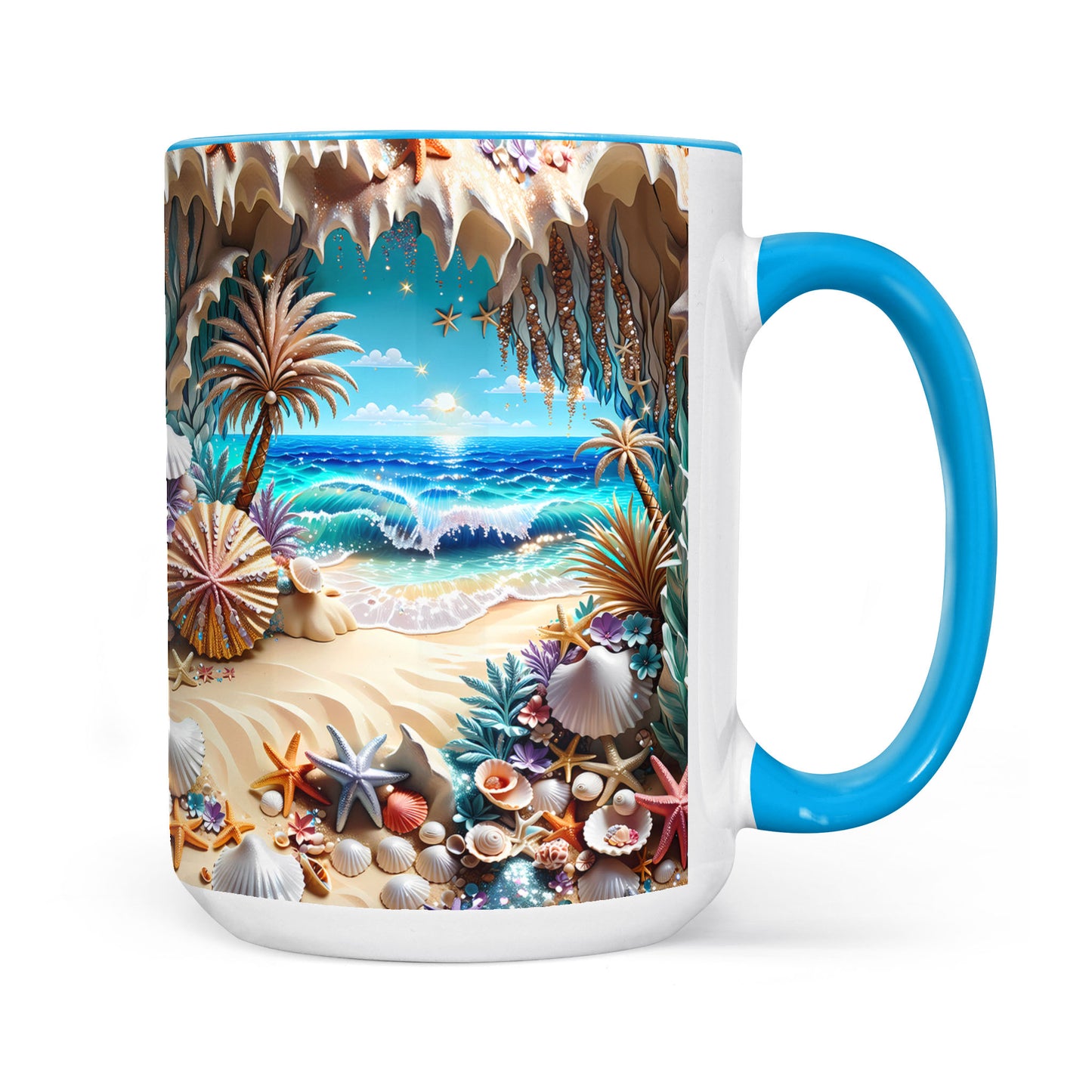 "Seashells & Beaches" 3D Full Wrap Mug