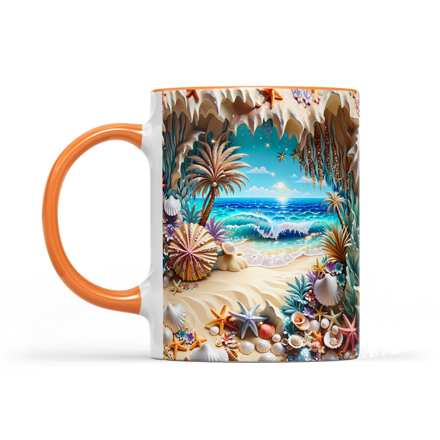 "Seashells & Beaches" 3D Full Wrap Mug