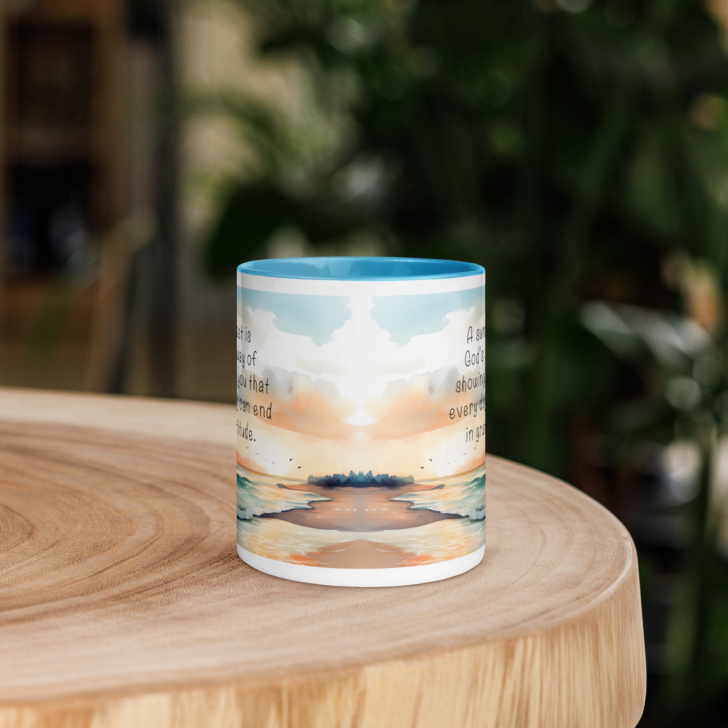 "God, Gratitude & Sunsets" Full Wrap Mug