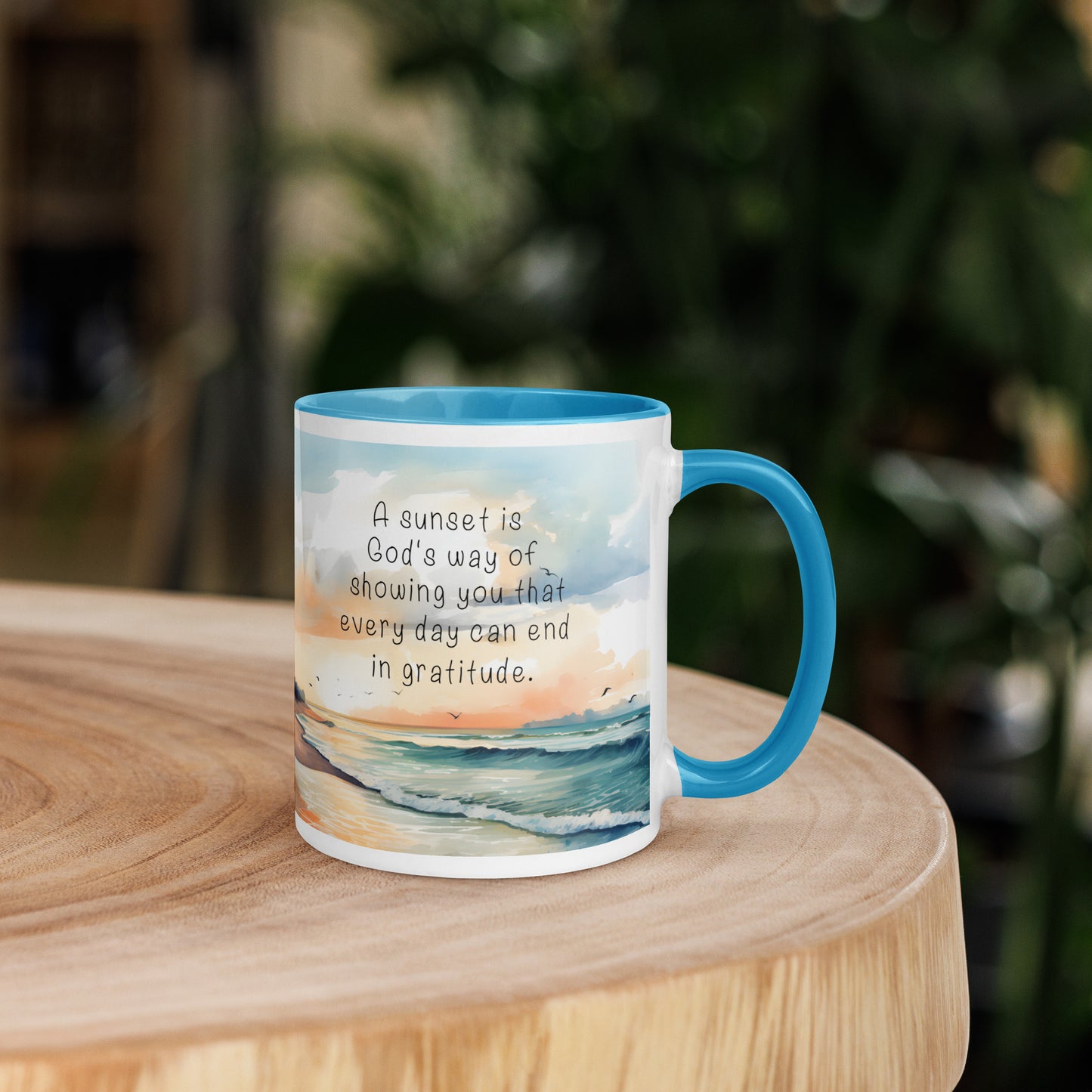 "God, Gratitude & Sunsets" Full Wrap Mug