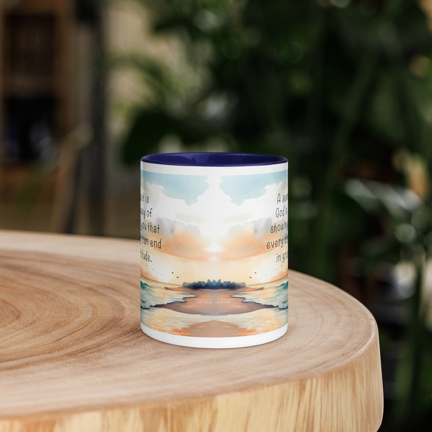 "God, Gratitude & Sunsets" Full Wrap Mug